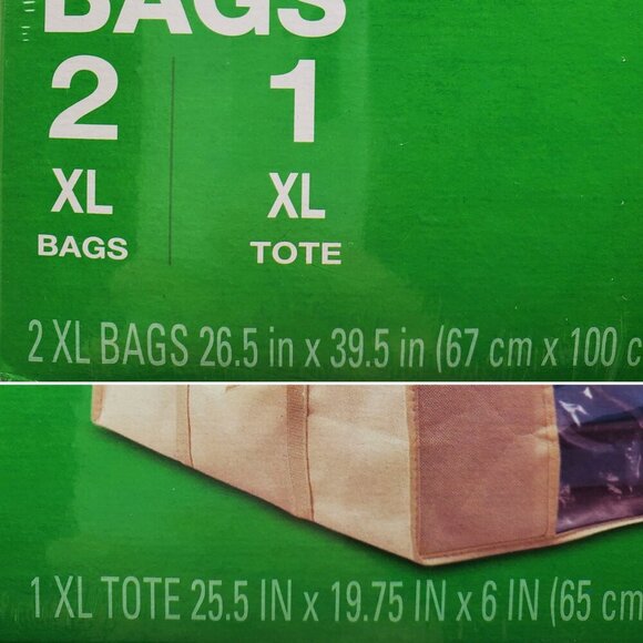 Ziploc Space Bags XL Vacuum 3 Pack (2 Bags, 1 Tote) Airtight Watertight Sealed - Picture 5 of 9